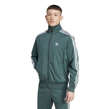 Bluza de trening cu fermoar si guler inalt Firebird - Alb/Verde aquamarin