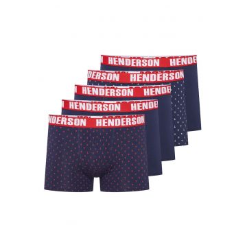 Boxeri (crac mai lung) Ohio  set de 5 perechi Bleumarin - rosu - Multicolor