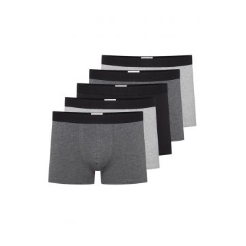 Boxeri (crac mai lung)Outset  set 5 de perechi negru - gri - Multicolor