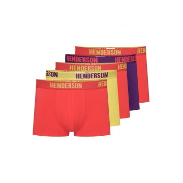 Boxeri Offroad  set de 5 perechi verde lamie - violet rosu - Multicolor