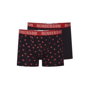 Boxeri Spot  set de 2 perechi negru - rosu - Multicolor