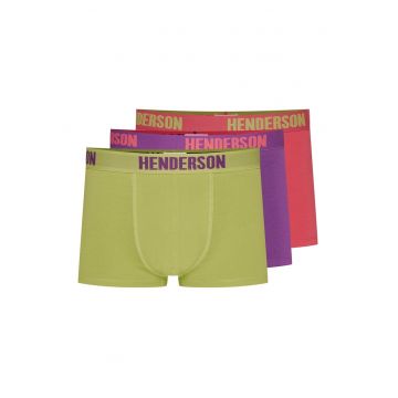Boxeri Star  set de 3 perechi verde lamaie - violet - rosu - Multicolor