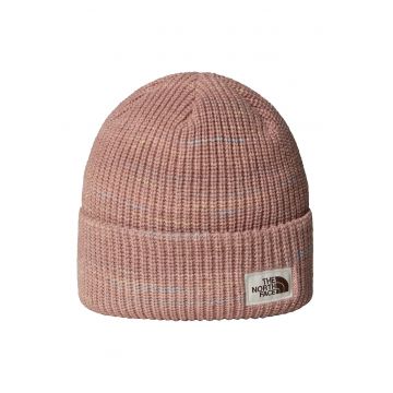 Caciula striata cu terminatie rulata - Roz prafuit