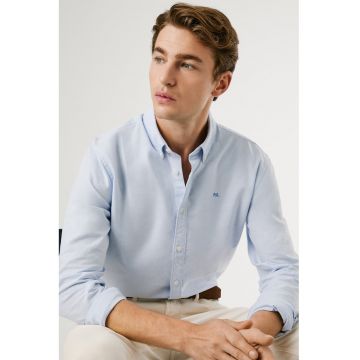 Camasa cu guler fixat cu nasturi - Albastru deschis