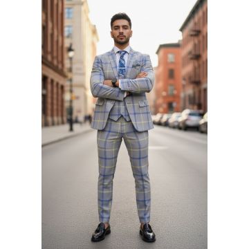 Costum barbati slim fit (Sacou + VESTA)  5379 D3-5 4