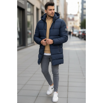 Geaca barbati de iarna bleumarin A26