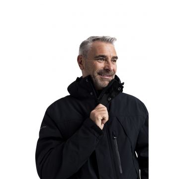 Geaca lunga cu buzunare multiple - Negru