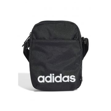 Geanta crossbody cu logo contrastant - Alb/Negru