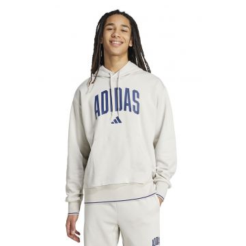 Hanorac cu buzunar kangaroo - Albastru inchis/Alb murdar