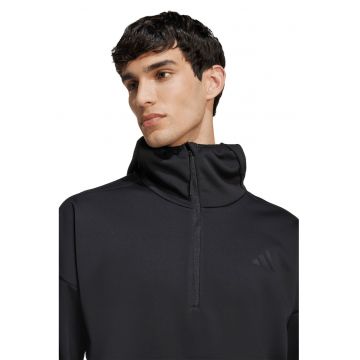 Hanorac cu fermoa scurt si buzunare - Negru