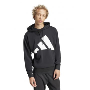 Hanorac cu imprimeu logo - Alb/Negru