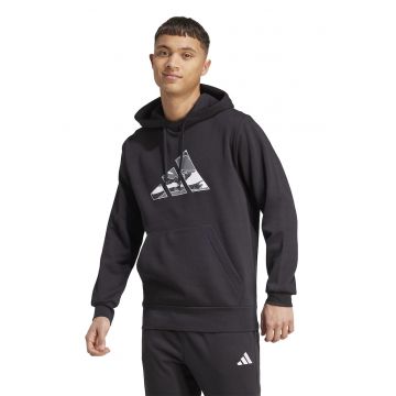 Hanorac cu imprimeu logo - Gri/Negru stins