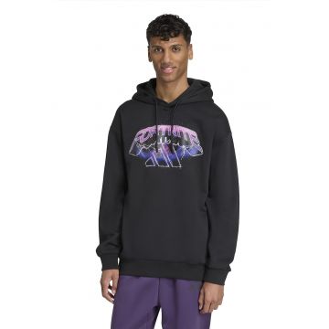 Hanorac lejer cu logo - Negru