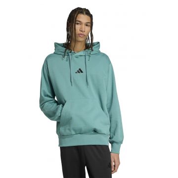 Hanorac regular fit cu buzunar kangaroo Feelcozy - Verde persan