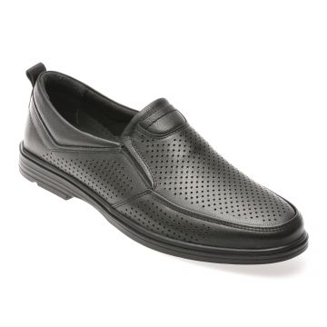 Mocasini SHOWMAN negri, SH8502L, din piele naturala