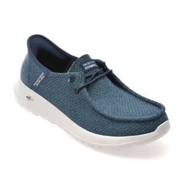 Mocasini SKECHERS bleumarin, GO WALK MAX, din material textil