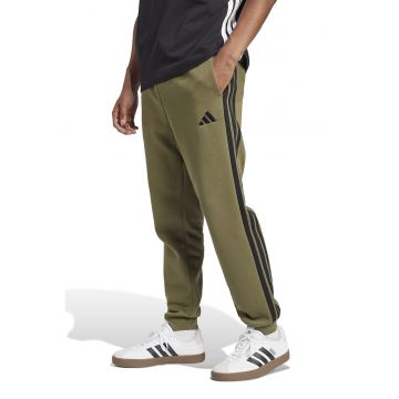 Pantaloni de trening cu logo si snur de ajustare - Negru/Verde sparanghel