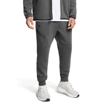 Pantaloni jogger slim fit din fleece Unstoppable - Gri inchis