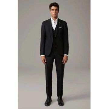 Pantaloni regular fit cu buzunare laterale STR10 - Negru