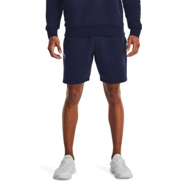 Pantaloni scurti cu talie medie - pentru fitness - Bleumarin