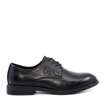 Pantofi derby bărbați Benvenuti negri din piele  3851BP081N