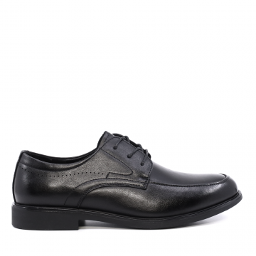 Pantofi derby bărbați Benvenuti negri din piele  3851BP083N