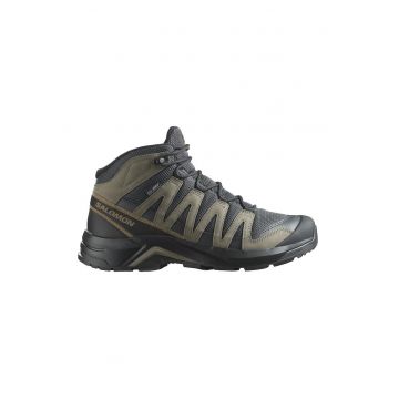 Pantofi mid-cut cu tehnologie Gore-Tex pentru drumetii X-Adventure Recon - Kaki/Gri antracit