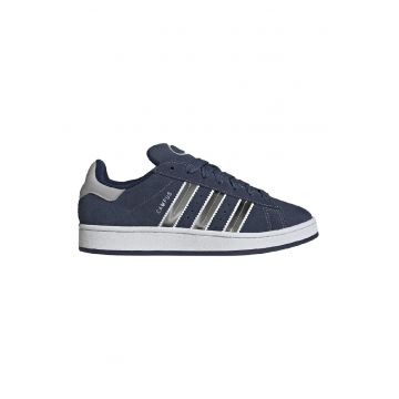 Pantofi sport din piele intoarsa cu logo Campus - Gri/Bleumarin