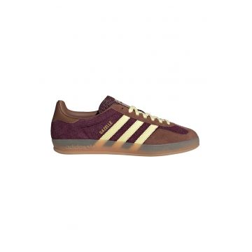 Pantofi sport low-cut cu garnituri din piele intoarsa Gazelle - Maro cognac/Galben