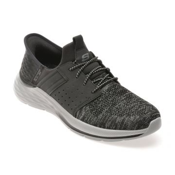 Pantofi sport SKECHERS negri, GARNER, din material textil