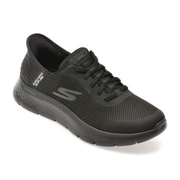 Pantofi sport SKECHERS negri, GO WALK FLEX, din material textil