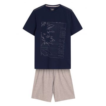Pijama barbati Surf  gri bleumarin