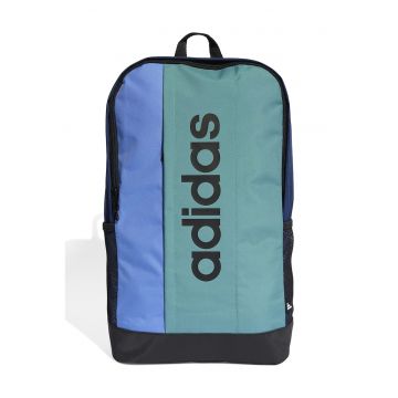 Rucsac colorblock cu imprimeu logo - Albastru inchis