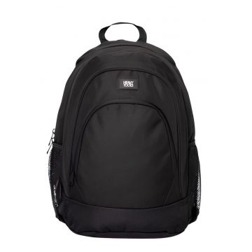 Rucsac cu buzunar exterior si amortizare pe partea din spate - Negru/Alb optic