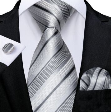 Set cravata + batista + butoni - matase -- model 869