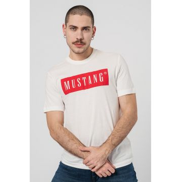 Tricou cu imprimeu logo - Alb