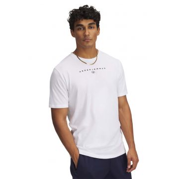 Tricou cu imprimeu logo Stacked - Alb