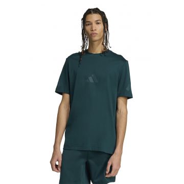 Tricou de bumbac cu imprimeu logo Z.N.E - Verde padure