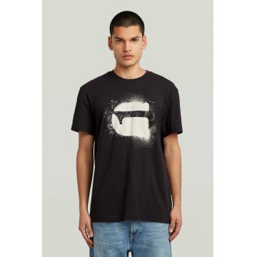 Tricou din bumbac organic - Negru/Alb murdar