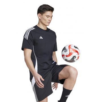 Tricou din bumbac pentru fotbal Tiro24 - Alb/Negru