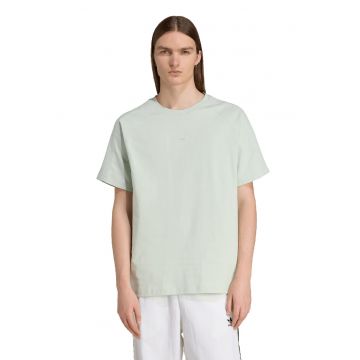 Tricou lejer din bumbac cu maneci raglan Essentials - Verde pal