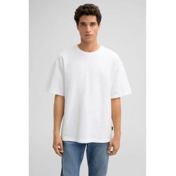 Tricou oversize cu guler rotund 30047780 - Alb