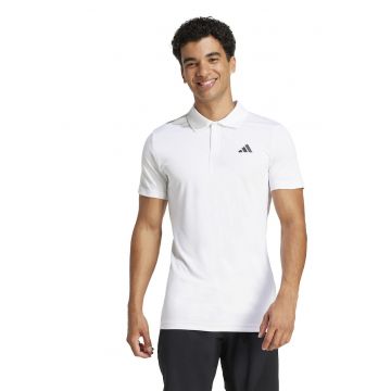 Tricou polo pentru tenis Free Lift - Negru/Alb optic
