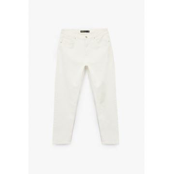 Blugi conici uni - Alb optic