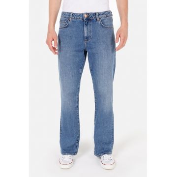 Blugi cu croiala ampla - Albastru prafuit