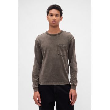 Bluza cu buzunar pe piept - Grej