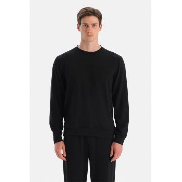 Bluza de trening cu decolteu rotund - Negru