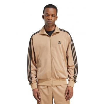 Bluza de trening cu fermoar si guler inalt Firebird - Negru/Maro nisip