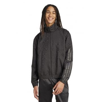 Bluza de trening cu fermoar si logo - Gri antracit