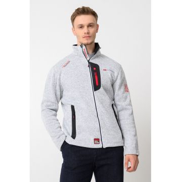 Bluza de trening cu fermoar Trampoline - Alb